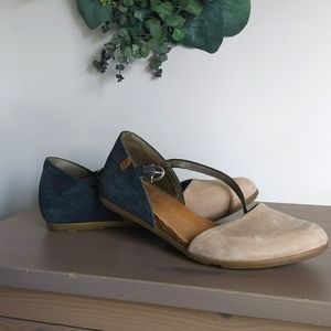 Leather & Suede Mary Jane Flats